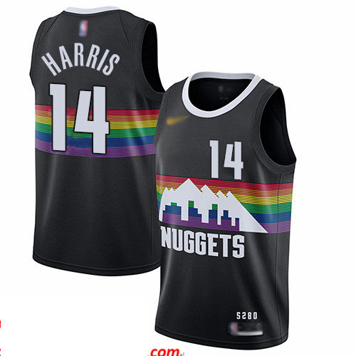 Nuggets #14 Gary Harris Black Basketball Swingman City Edition 2019 20 Jersey