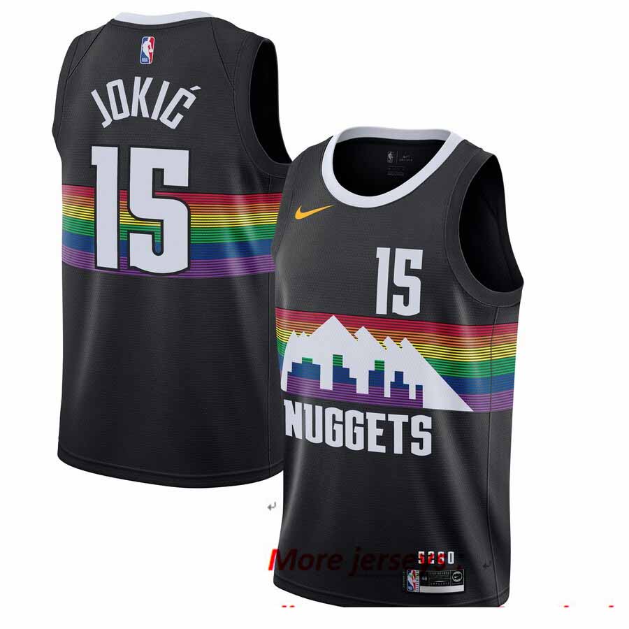Nuggets 15 Nikola Jokic Black 2019-20 City Edition Nike Swingman Jerseys