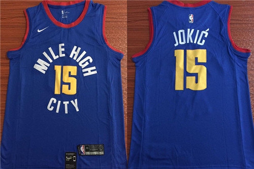 Nuggets 15 Nikola Jokic Blue Nike Swingman Jersey