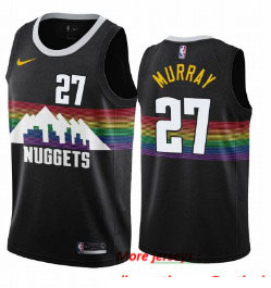 Nuggets 27 Jamal Murray Black 2019-20 City Edition Nike Swingman Jersey