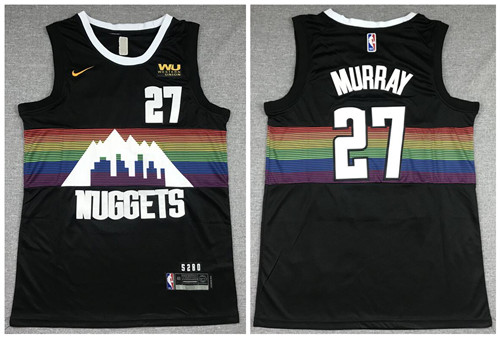 Nuggets 27 Jamal Murray Black City Edition Nike Swingman Jersey