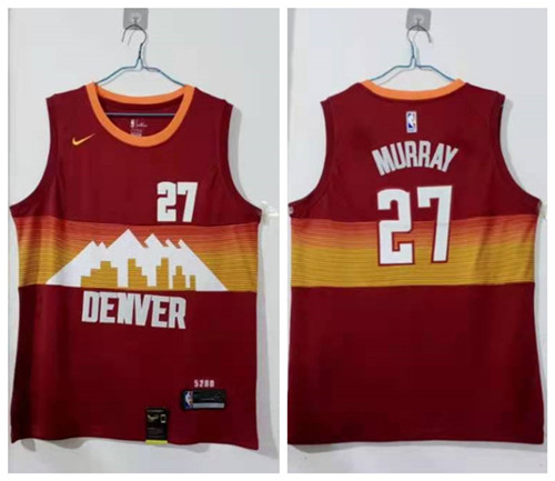Nuggets 27 Jamal Murray Red 2020 21 City Edition Nike Swingman Jersey