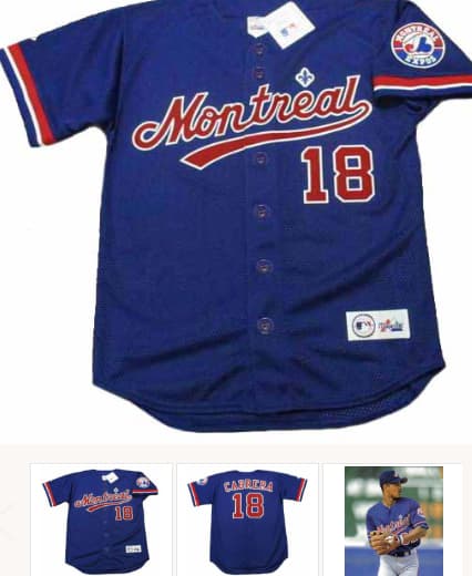 ORLANDO CABRERA Montreal Expos 2002 Majestic Throwback Baseball Jersey