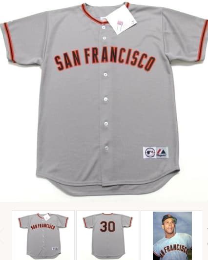 ORLANDO CEPEDA San Francisco Giants 1960's Majestic Throwback Away Baseball Jersey