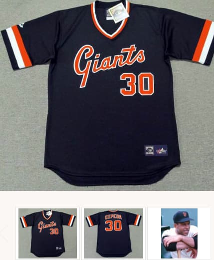 ORLANDO CEPEDA San Francisco Giants Majestic Cooperstown Away Baseball Jersey