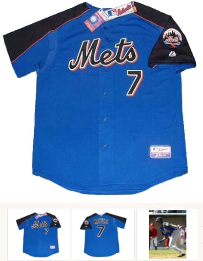 OSE REYES New York Mets 2005 Majestic Authentic Throwback Baseball Jersey