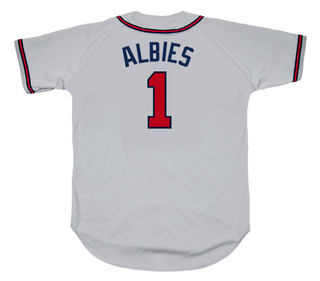 OZZIE ALBIES Atlanta Braves Away Majestic Baseball Jersey