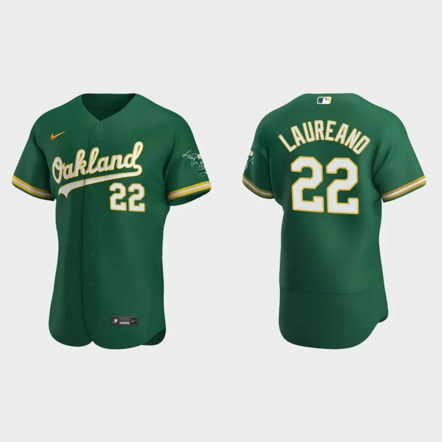 Oakland Athletics #22 Ramon Laureano 2020 Alternate Authentic Jersey – Kelly Green