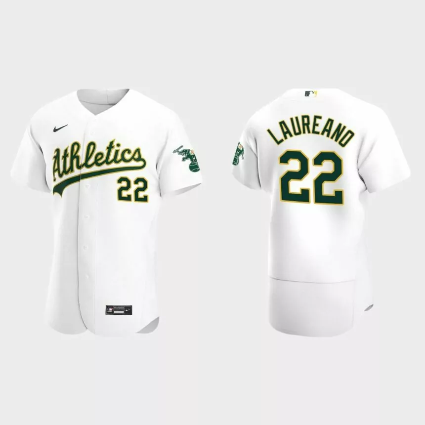 Oakland Athletics #22 Ramon Laureano 2020 Home Authentic Jersey – White