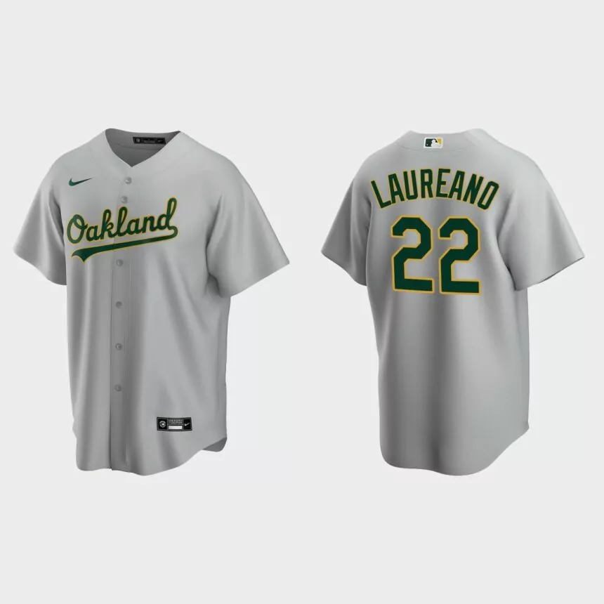 Oakland Athletics #22 Ramon Laureano Gray 2020 Replica Road Jersey