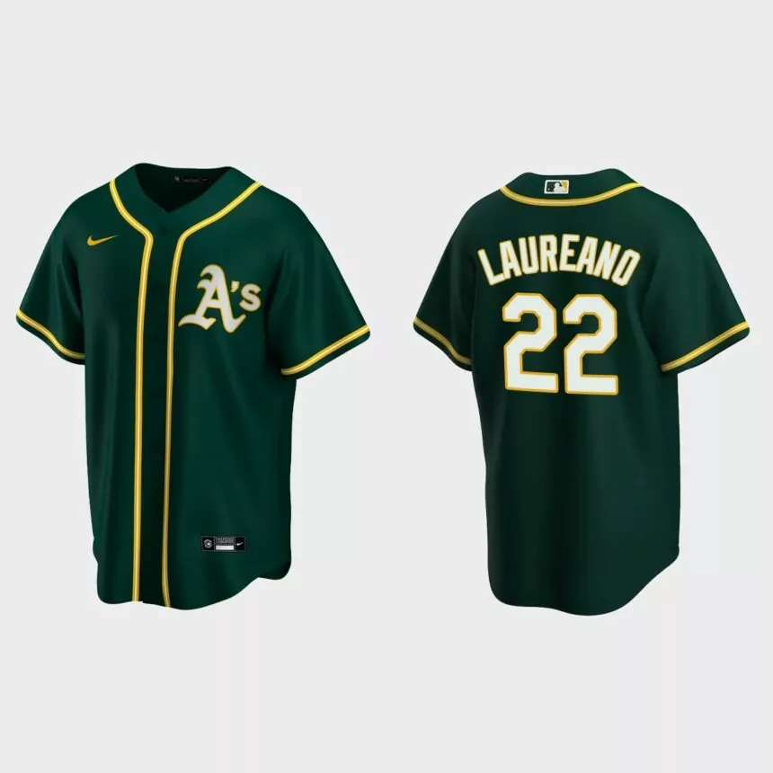 Oakland Athletics #22 Ramon Laureano Green 2020 Replica Alternate Jersey
