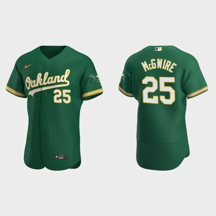 Oakland Athletics #25 Mark McGwire 2020 Alternate Authentic Jersey – Kelly Green