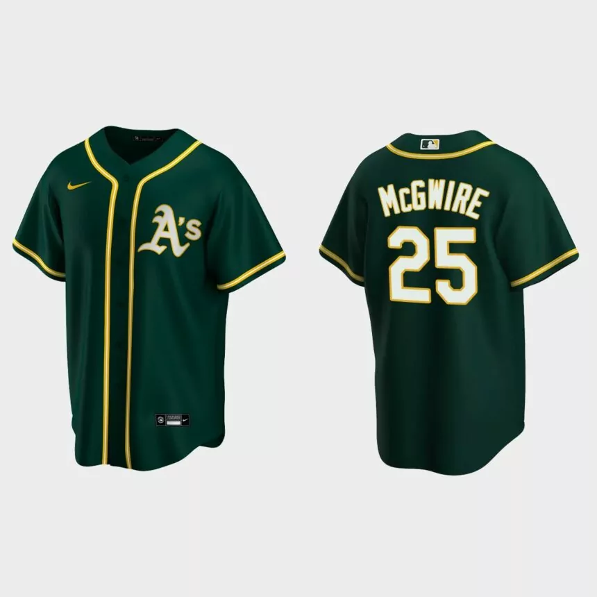 Oakland Athletics #25 Mark McGwire Green 2020 Replica Alternate Jersey