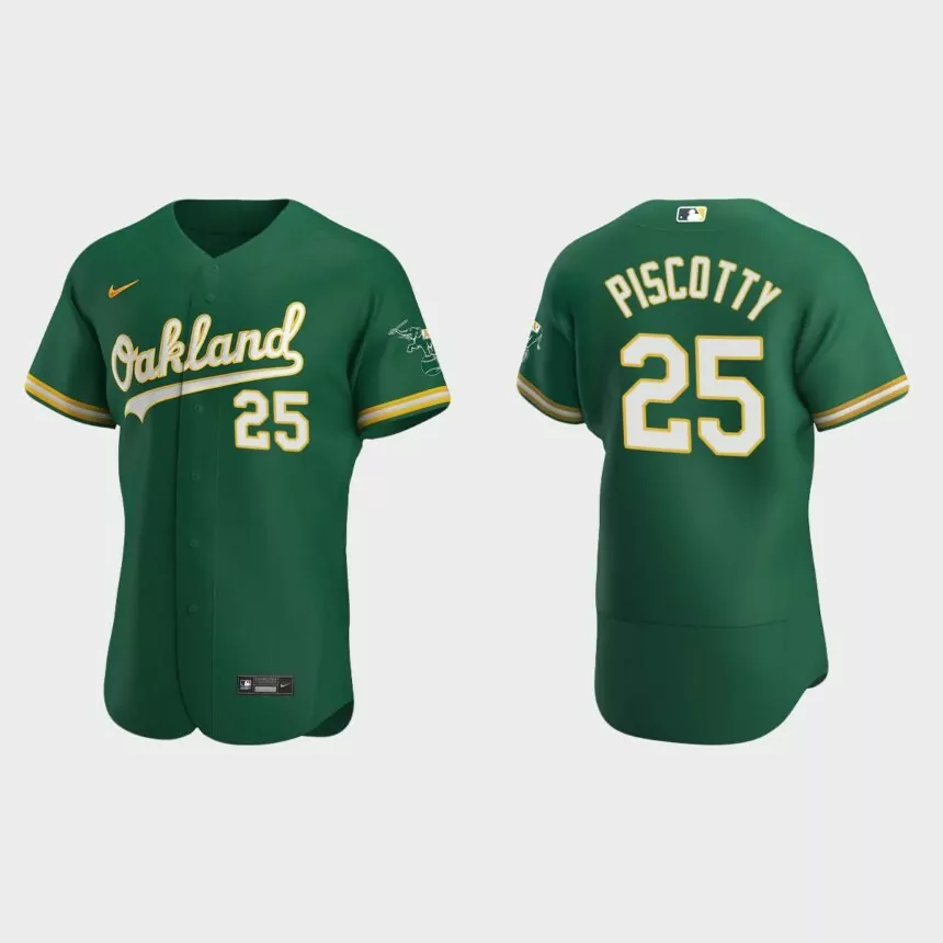 Oakland Athletics #25 Stephen Piscotty 2020 Alternate Authentic Jersey – Kelly Green