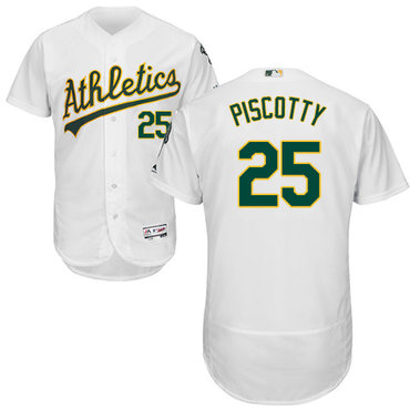 Oakland Athletics #25 Stephen Piscotty Green Flexbase Authentic Collection Stitched MLB Jersey