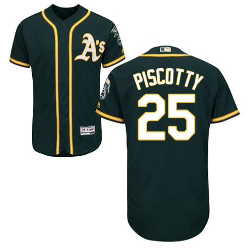 Oakland Athletics #25 Stephen Piscotty Green Flexbase Authentic Collection Stitched MLB Jersey的副本