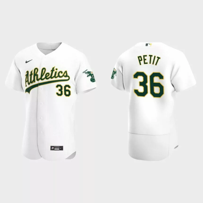 Oakland Athletics #36 Yusmeiro Petit 2020 Home Authentic Jersey – White