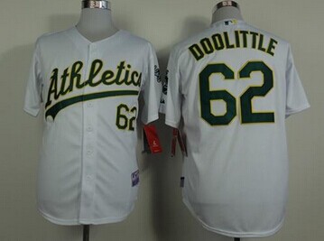 Oakland Athletics #62 Sean Doolittle White Cool Base Baseball Jersey