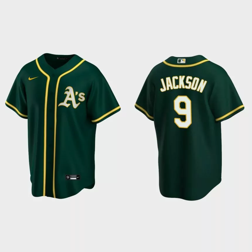 Oakland Athletics #9 Reggie Jackson Green 2020 Replica Alternate Jersey