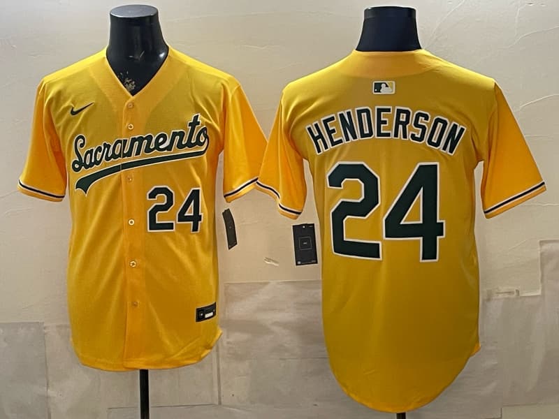 Oakland Athletics 'Sacramento Edition' Vapor Premier Limited Jersey - 125th Anniversary Patch -   All Stitched Rickey Henderson