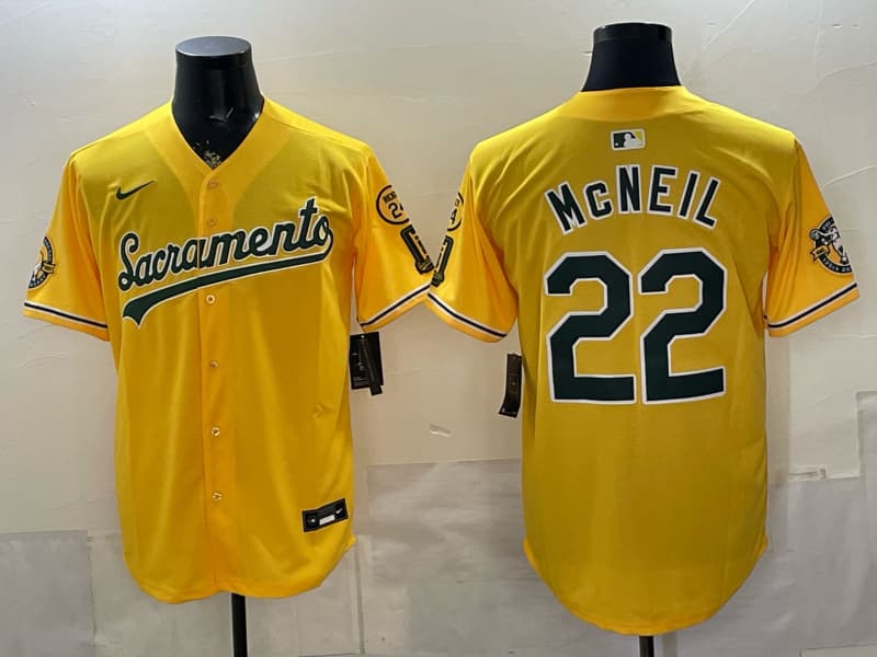 Oakland Athletics 'Sacramento Edition' Vapor Premier Limited Jersey - 125th Anniversary Patch - All 22 McNEIL