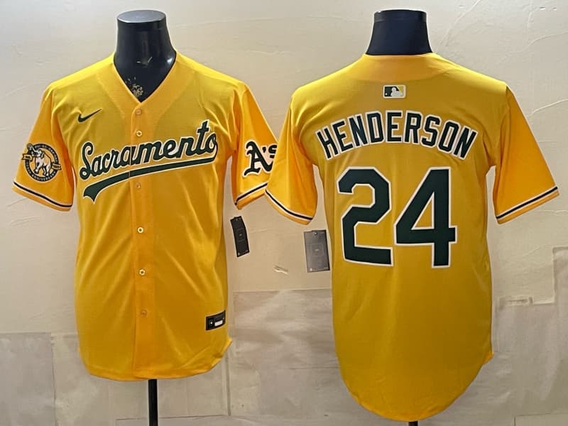Oakland Athletics 'Sacramento Edition' Vapor Premier Limited Jersey - 125th Anniversary Patch - All Stitched   Rickey Henderson