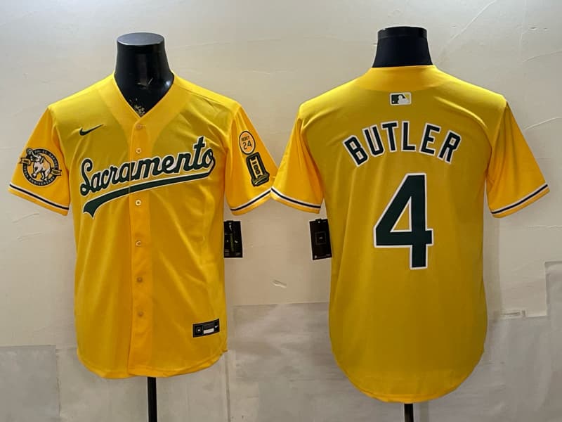 Oakland Athletics 'Sacramento Edition' Vapor Premier Limited Jersey - 125th Anniversary Patch - All Stitched  4 BUTLER