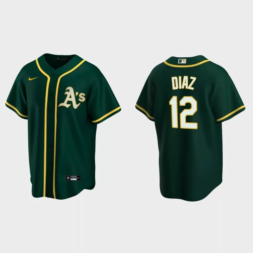 Oakland Athletics Aledmys Diaz Replica Alternate Jersey – Green