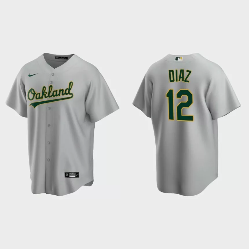 Oakland Athletics Aledmys Diaz Replica Road Jersey – Gray