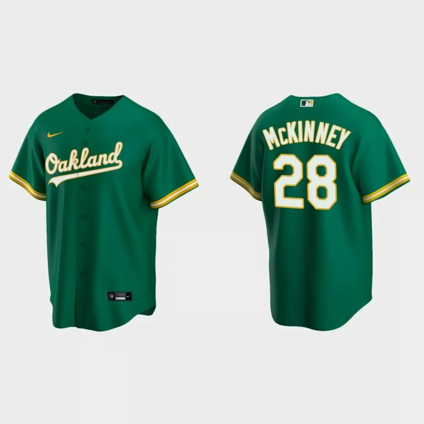 Oakland Athletics Billy McKinney Replica Alternate Jersey – Kelly Green