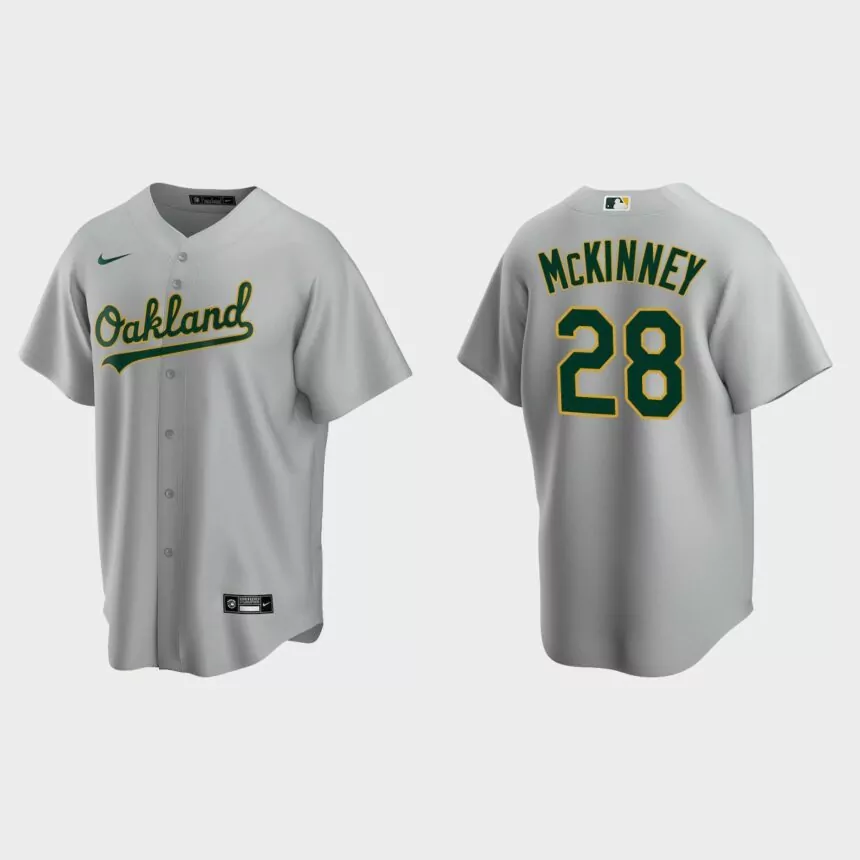 Oakland Athletics Billy McKinney Replica Road Jersey – Gray