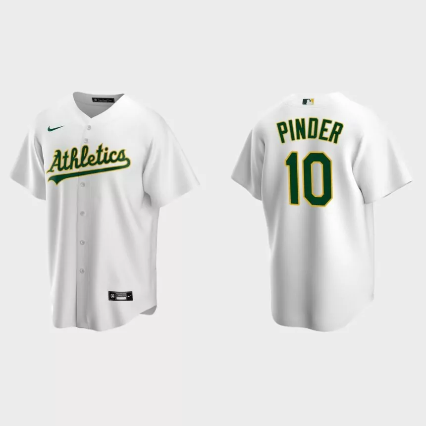 Oakland Athletics Chad Pinder Replica Home Jersey – White