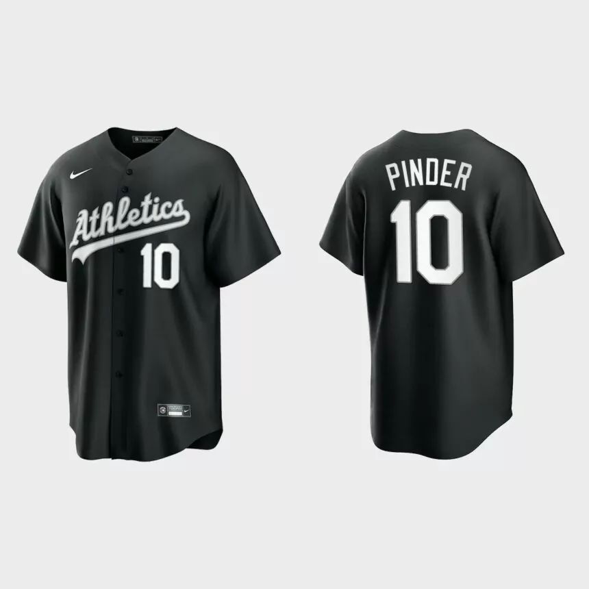 Oakland Athletics Chad Pinder Replica Official Jersey – Black White