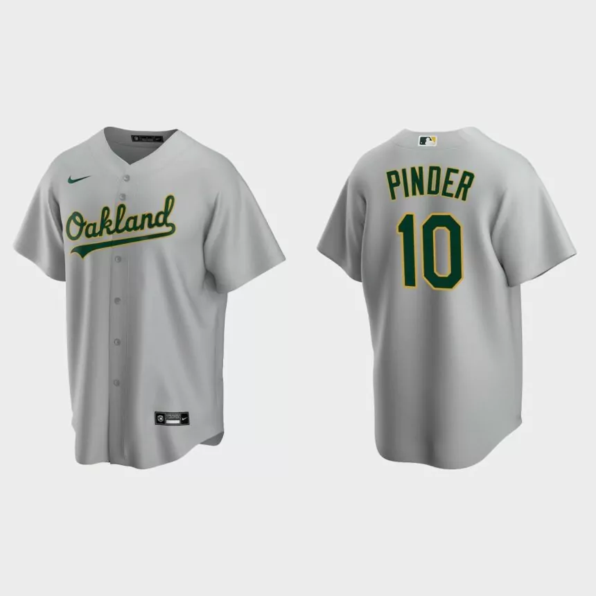 Oakland Athletics Chad Pinder Replica Road Jersey – Gray