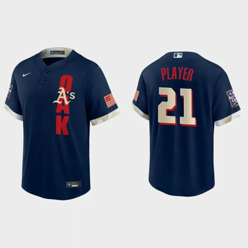 Oakland Athletics Custom 2021 MLB All-Star Game Replica Jersey – Navy