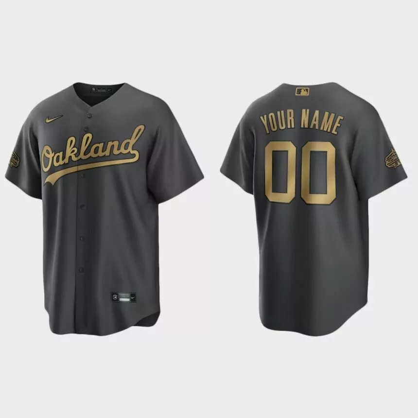 Oakland Athletics Custom 2022 MLB All-Star Game Replica Jersey – Charcoal