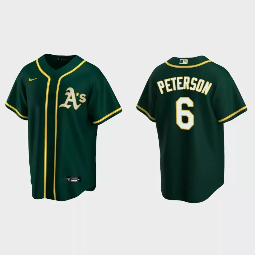 Oakland Athletics Jace Peterson Replica Alternate Jersey – Green