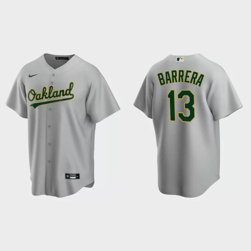 Oakland Athletics Luis Barrera Replica Road Jersey – Gray