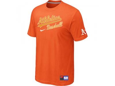 Oakland Athletics Orange NEW Short Sleeve Practice T-Shirt