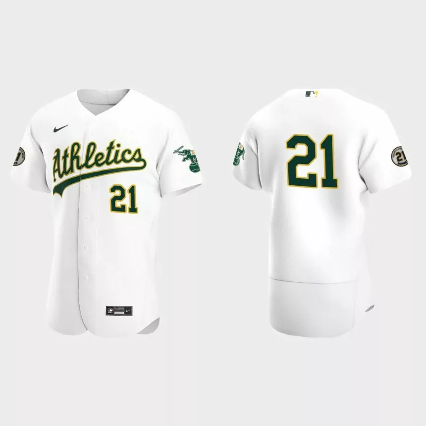 Oakland Athletics Roberto Clemente Day Authentic Jersey – White
