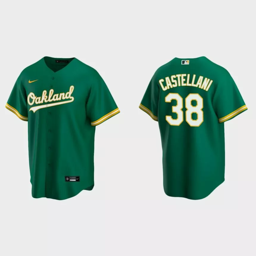 Oakland Athletics Ryan Castellani Replica Alternate Jersey – Kelly Green