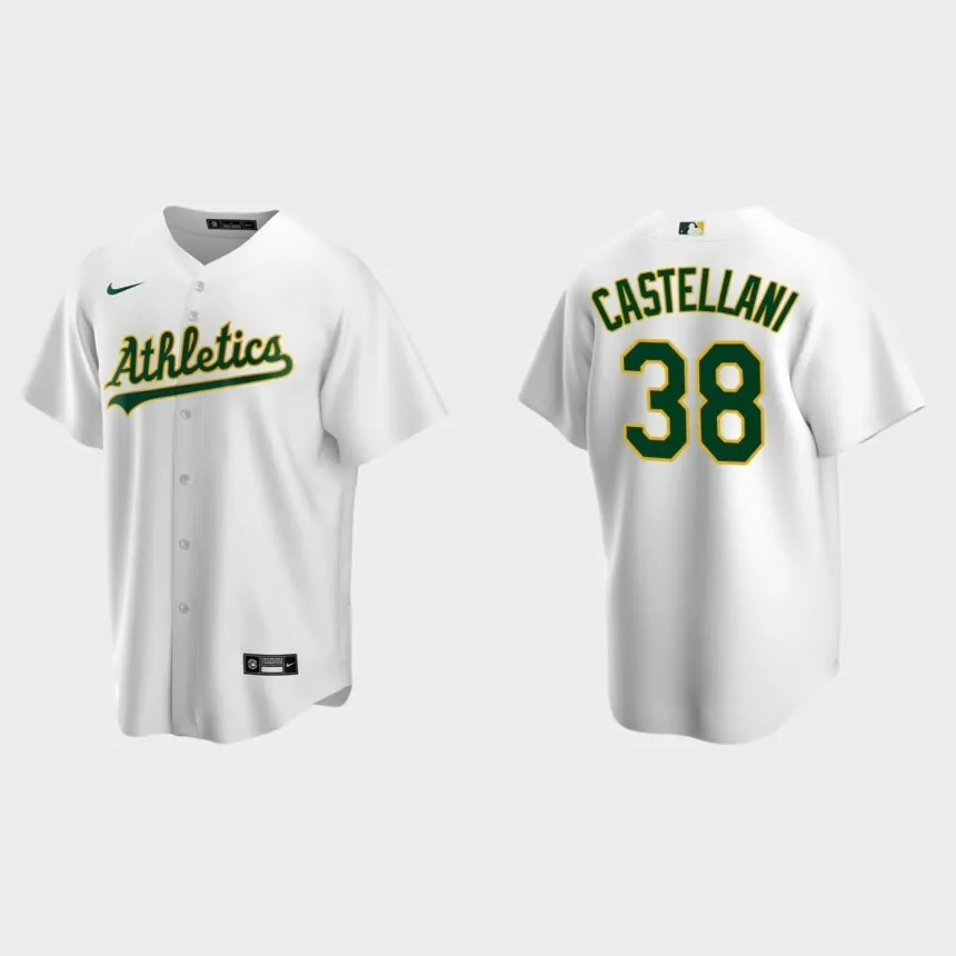 Oakland Athletics Ryan Castellani Replica Home Jersey – White