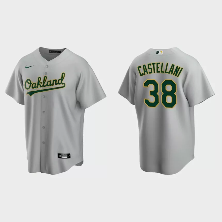 Oakland Athletics Ryan Castellani Replica Road Jersey – Gray