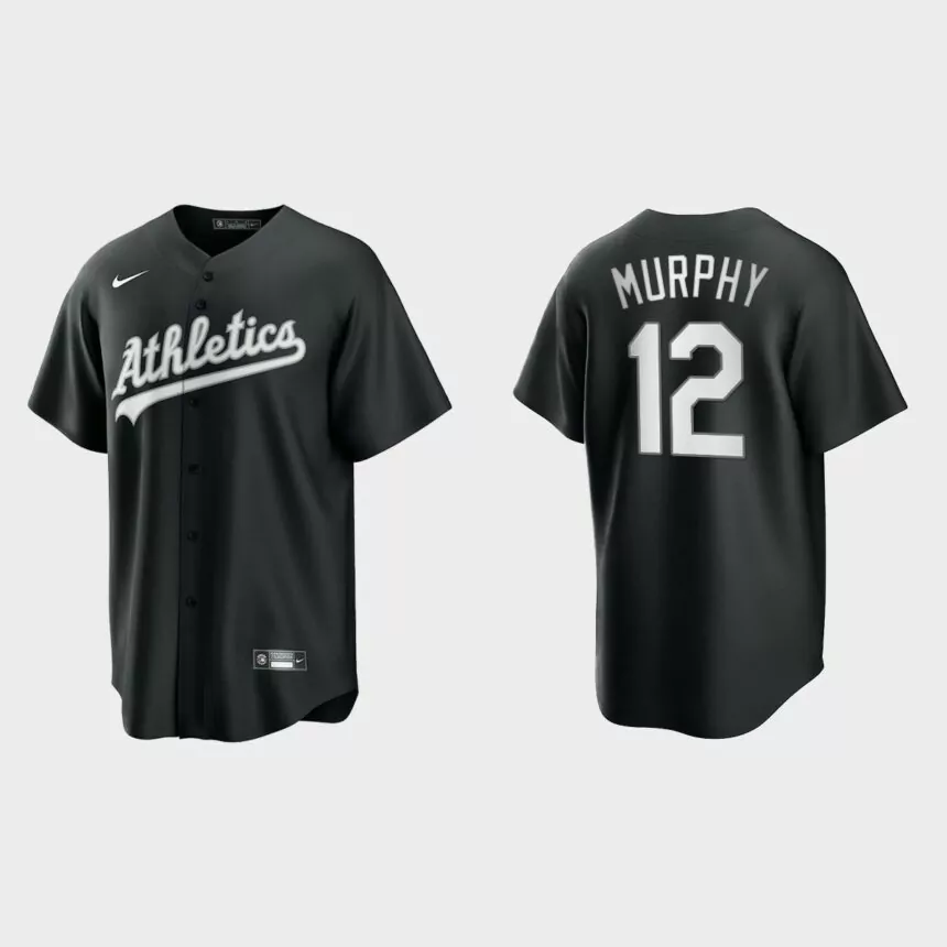 Oakland Athletics Sean Murphy 2021 All Black Fashion Replica Jersey – Black White