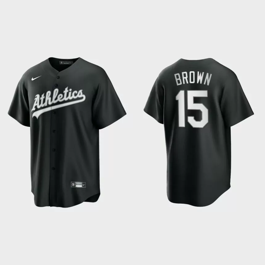 Oakland Athletics Seth Brown 2021 All Black Fashion Replica Jersey – Black White