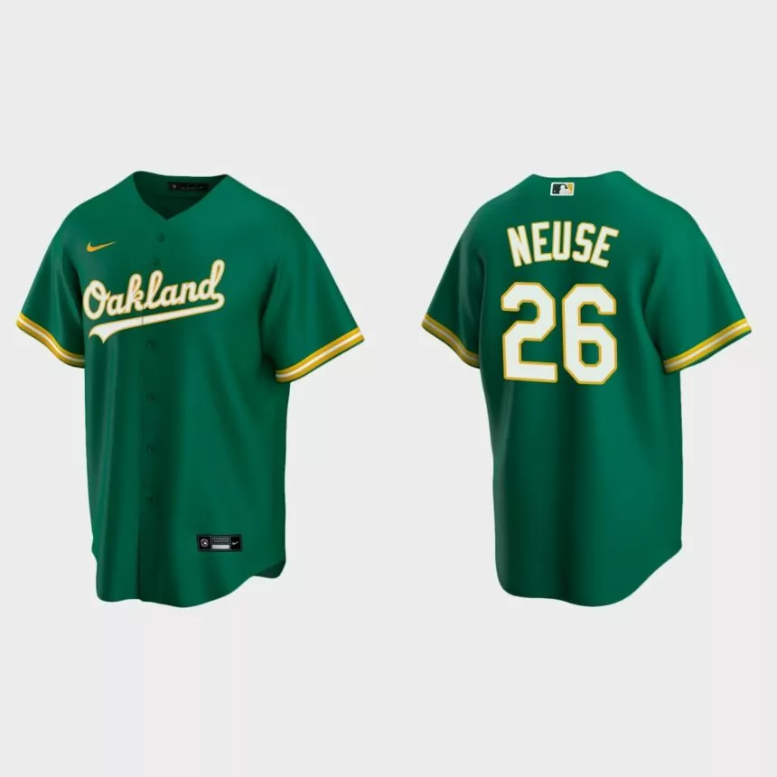 Oakland Athletics Sheldon Neuse Replica Alternate Jersey – Kelly Green
