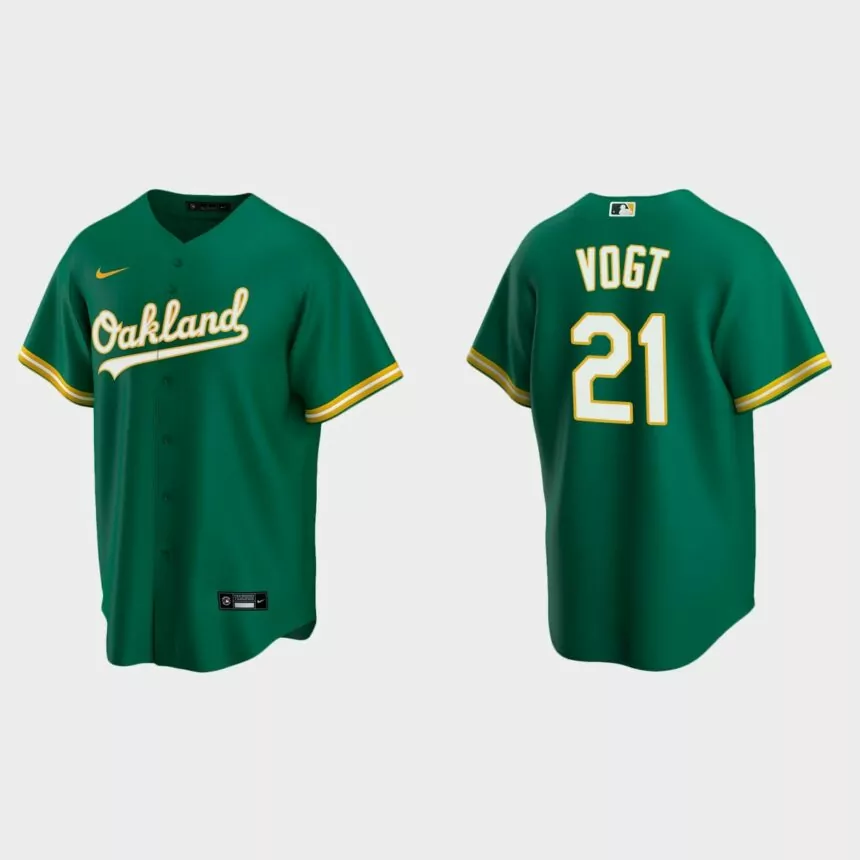 Oakland Athletics Stephen Vogt Replica Alternate Jersey – Kelly Green