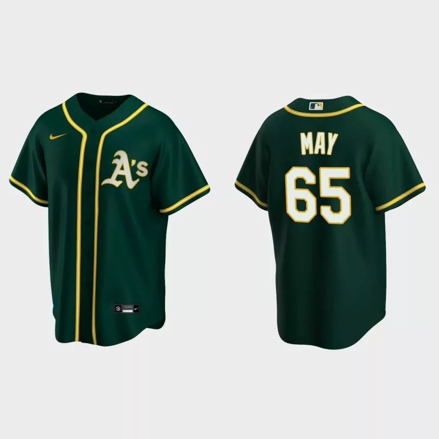 Oakland Athletics Trevor May Replica Alternate Jersey – Green