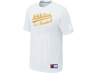 Oakland Athletics White NEW Short Sleeve Practice T-Shirt