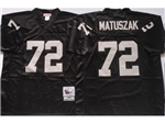 Oakland Raiders #72 John Matuszak 1976 Throwback Black Jersey